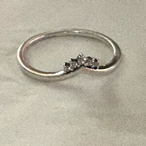 Elegant Silver Ring with CZ Accents